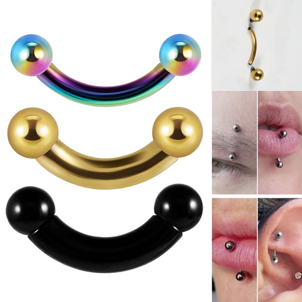 Body Jewelry Gauge Sizes - Серьги-штанги из нержавеющей стали с внутренней