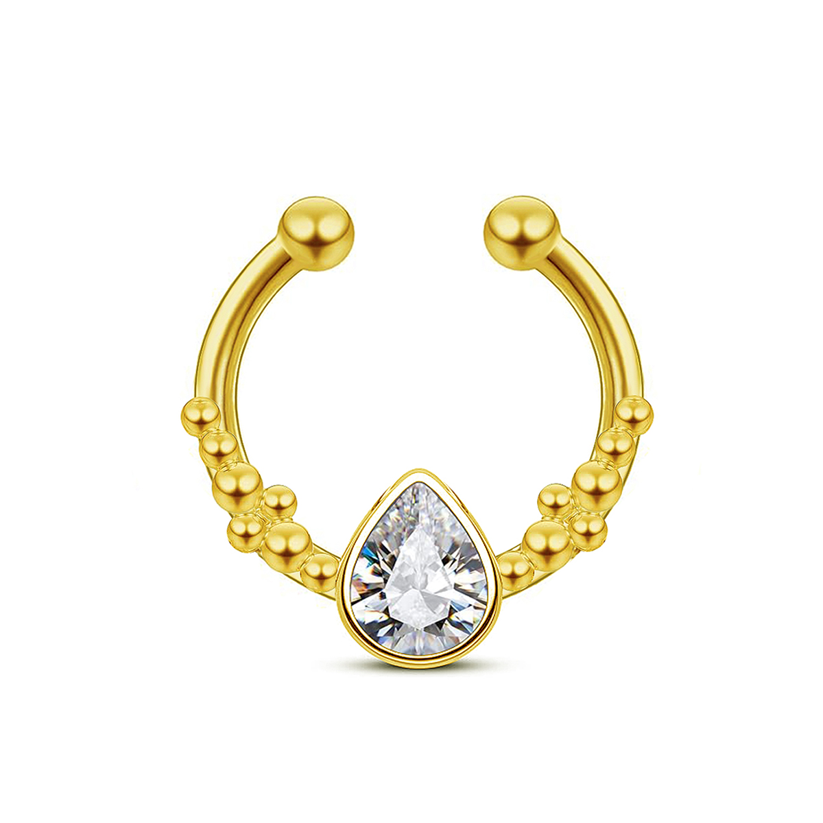 Body Jewelry Nose Ring - Женское кольцо в форме подковы из