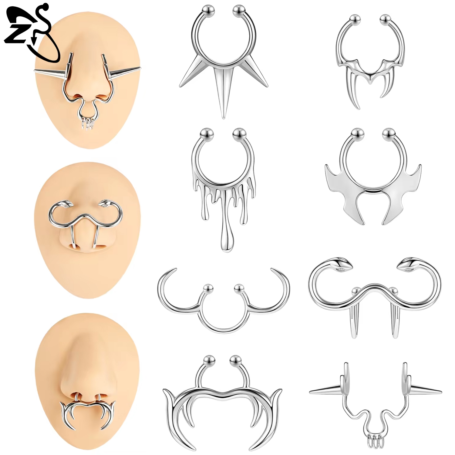 Body Jewelry Nose Ring - Кольцо ZS для имитации перегородки в