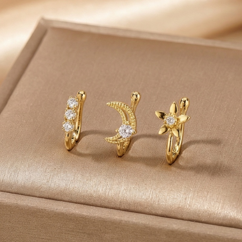 Body Jewelry Nose Ring - Набор из 3-х ретро-аксессуаров для носа
