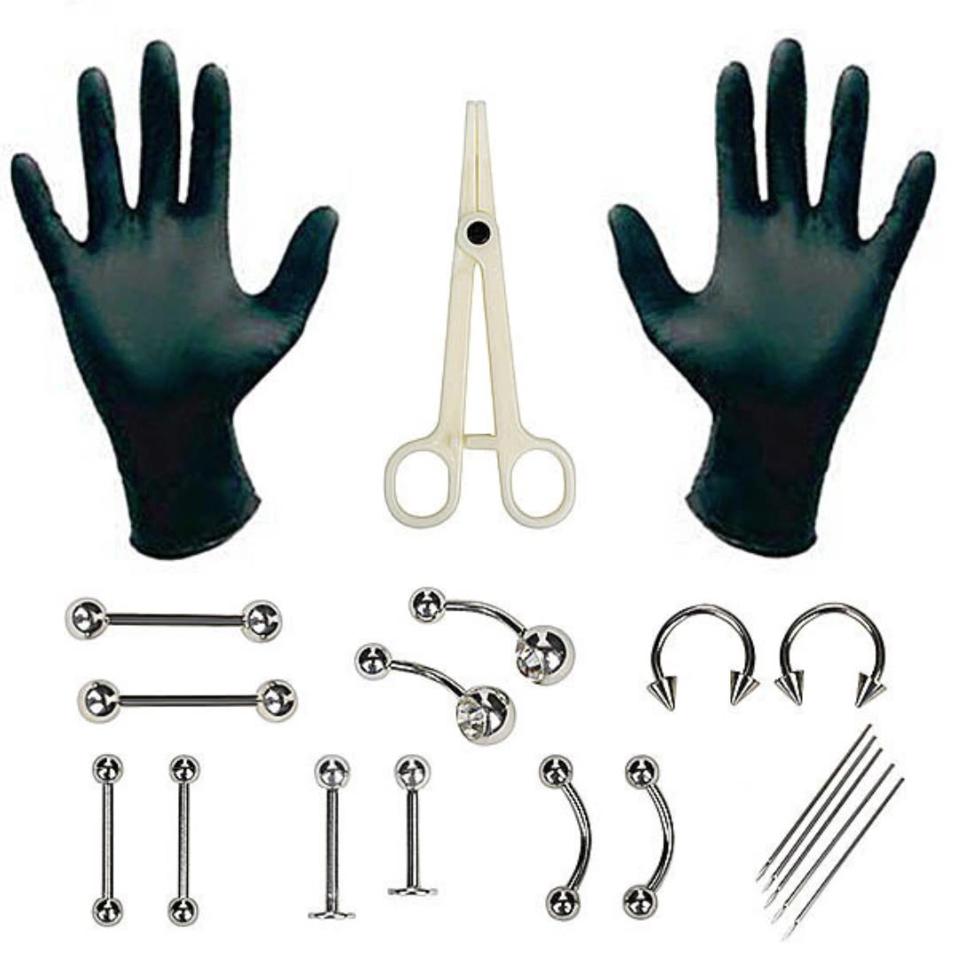 Body Jewelry Kit - Набор одноразовых профессиональных инструментов для пирсинга: