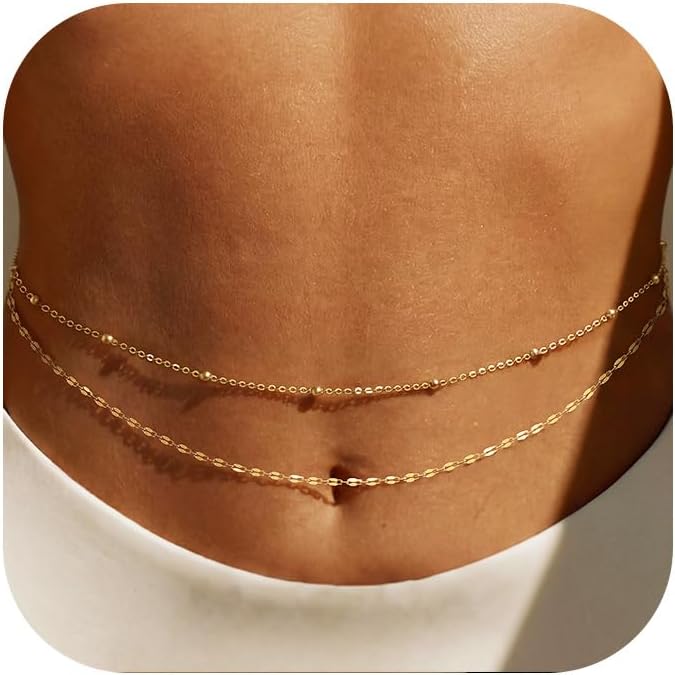Body Jewelry Helix - Позолоченная цепочка на талию 14K, многослойные