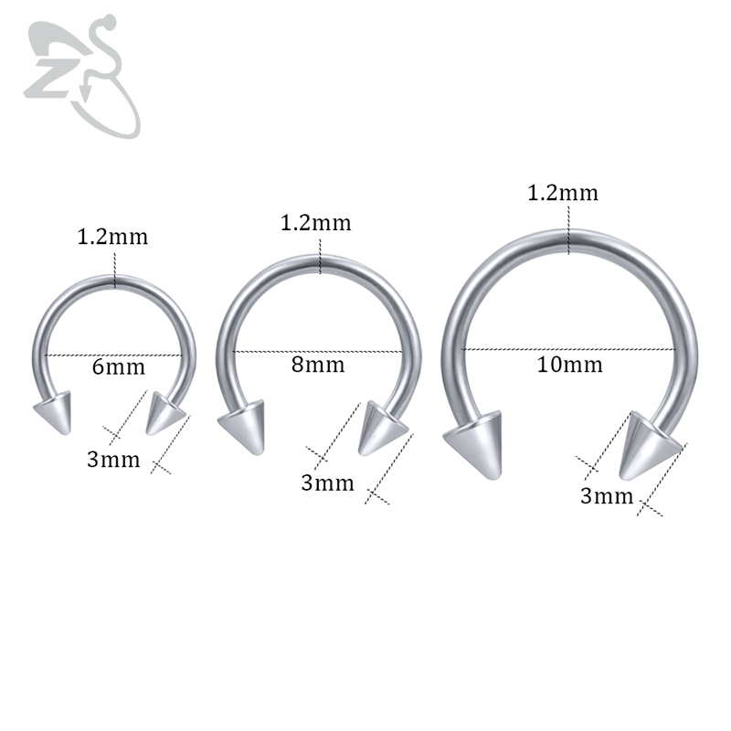Кольцо в нос ZS, подкова из хи – обзор и цена Body Jewelry Nose Ring