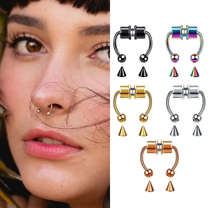 1/2/3 шт. фальшивые магнитные  – обзор и цена Body Jewelry Nose Ring