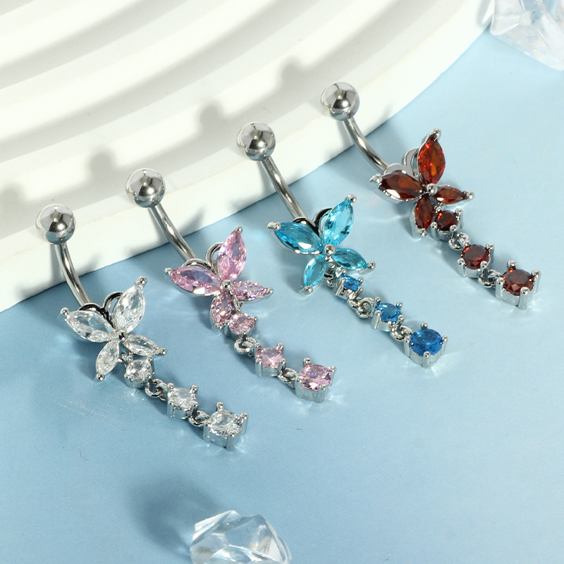 Золотистая бабочка 14GA с подв – обзор и цена Body Jewelry Belly Button Rings