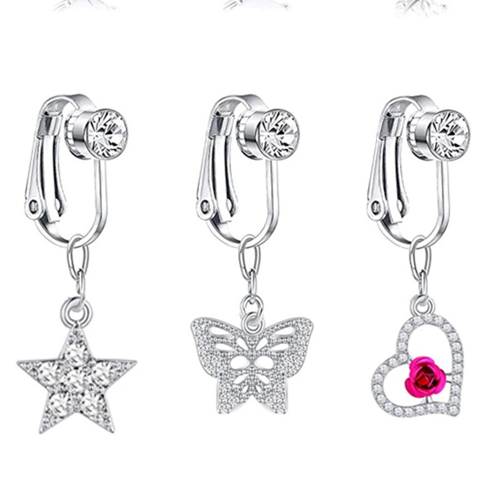 Серьги-клипсы в виде бабочек,  – обзор и цена Body Jewelry Piercing