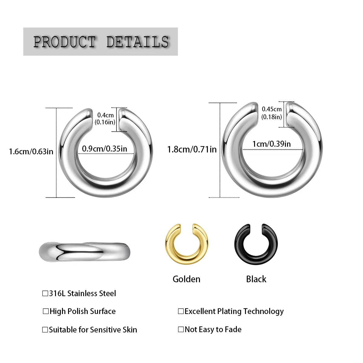 1 шт. Имитация пирсинга: C-обр – обзор и цена Body Jewelry Nose Ring