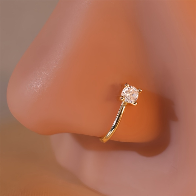 Цельный круглый циркон, неперф – обзор и цена Body Jewelry Nose Ring