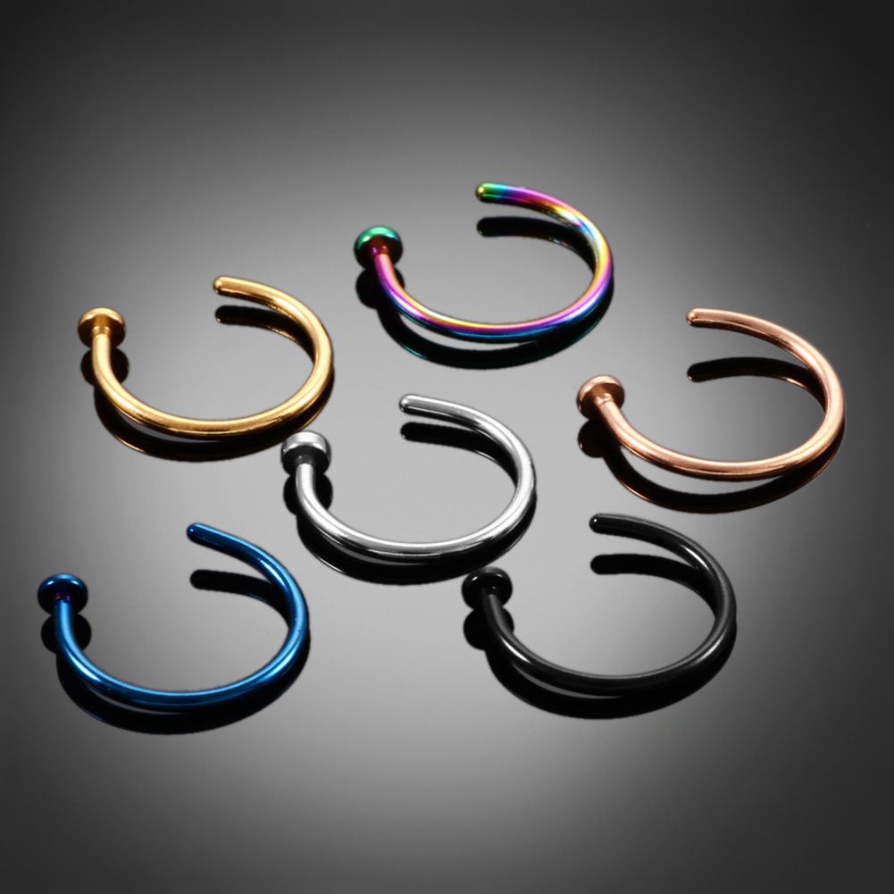 10 шт. тонких сережек-кольцев  – обзор и цена Body Jewelry Nose Ring
