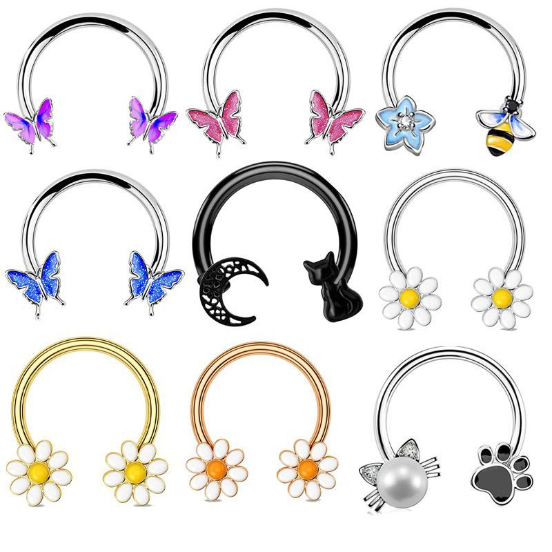 Кольцо для пирсинга 16G из хир – обзор и цена Body Jewelry Nose Ring