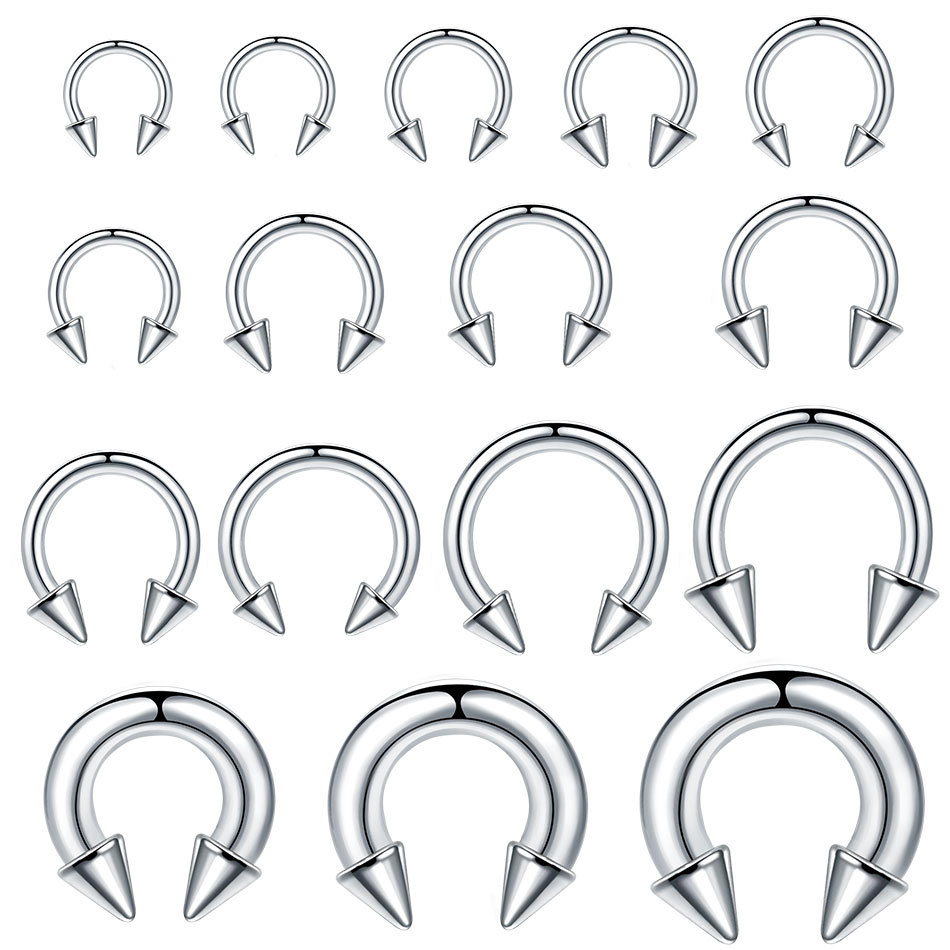 1 шт., кольцо-подкова большого – обзор и цена Body Jewelry Gauge Sizes