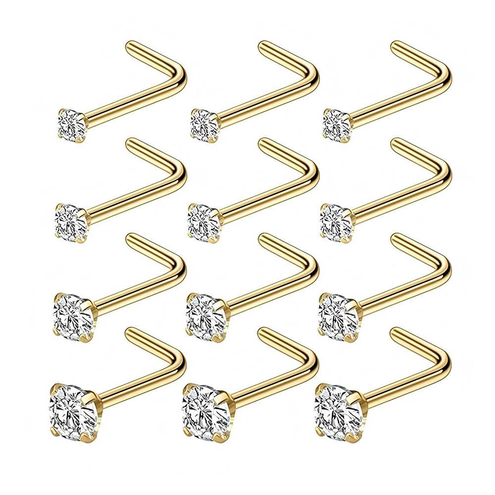 Полный набор из 12 предметов,  – обзор и цена Body Jewelry Nose Ring